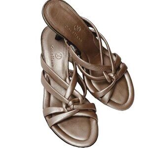 Cole Hann Pink Metallic Slide Sandals Size 7